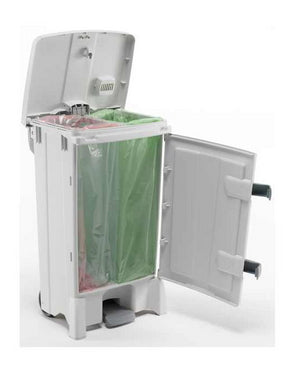 Contenitore Rifiuti in Plastica con Coperchio Colorato Filmop Polaris Delux 2x45lt