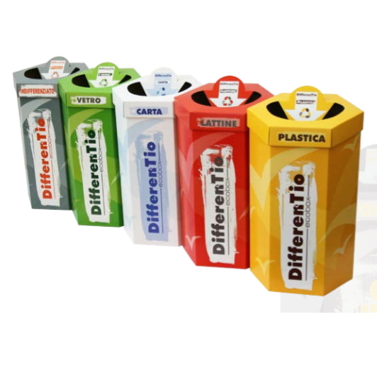 Contenitore Raccolta Differenziata in Cartone Kraft Differentio 10 Pezzi