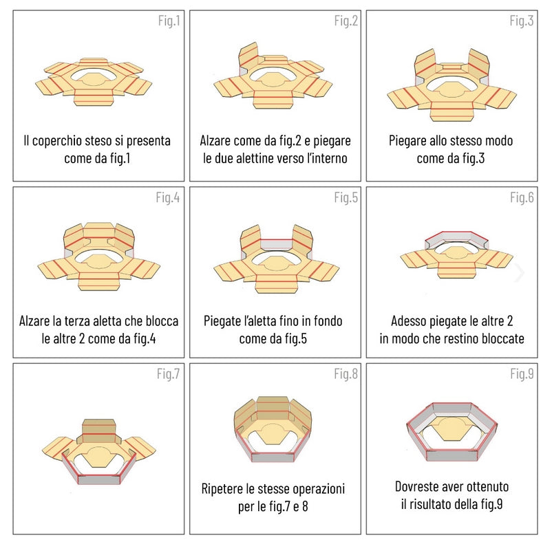 Contenitore Raccolta Differenziata in Cartone Ondulato e Polipropilene Differentio 10 Pezzi