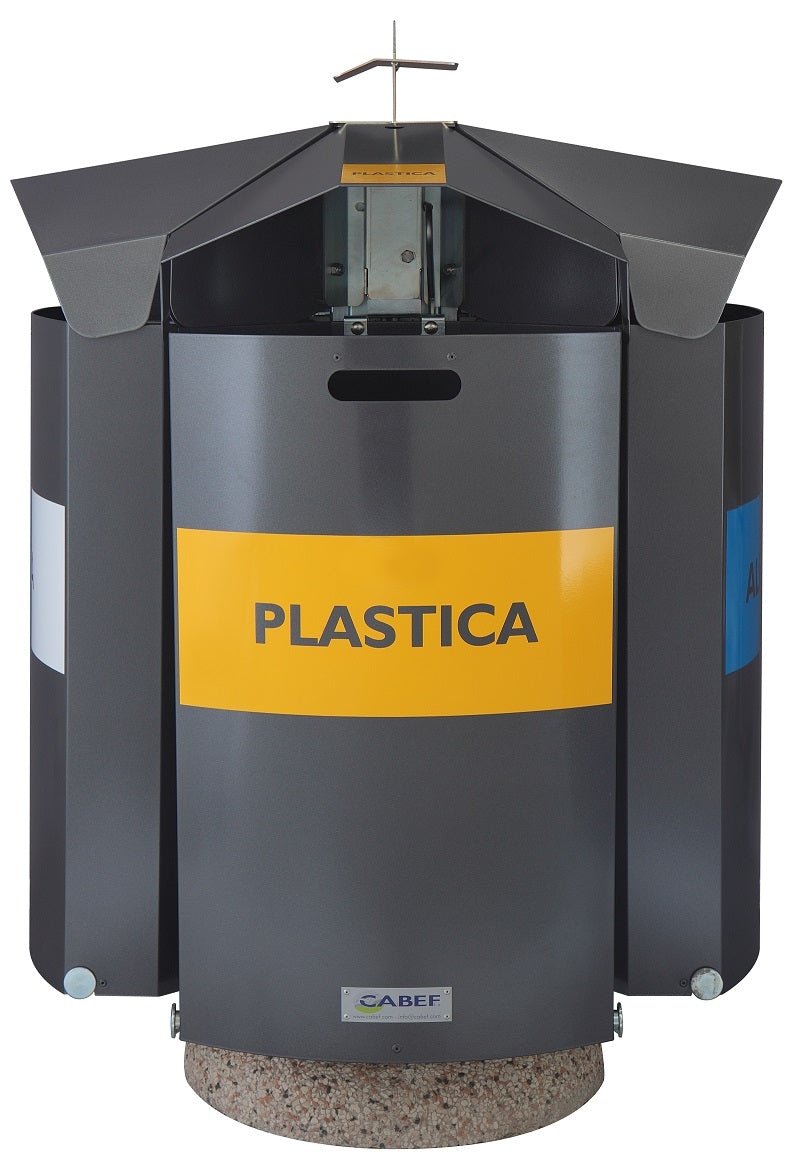 Isola Ecologica in Lamiera Zincata Verniciata Sixbox