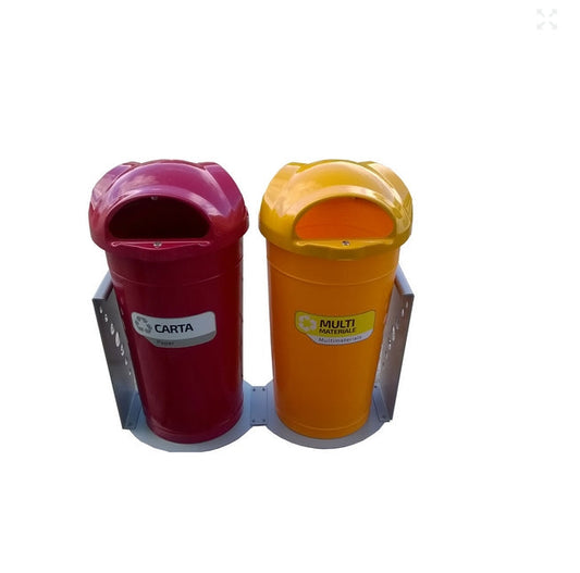 Isola Ecologica Modulare a 2 Contenitori da 105lt Bee Green 1317